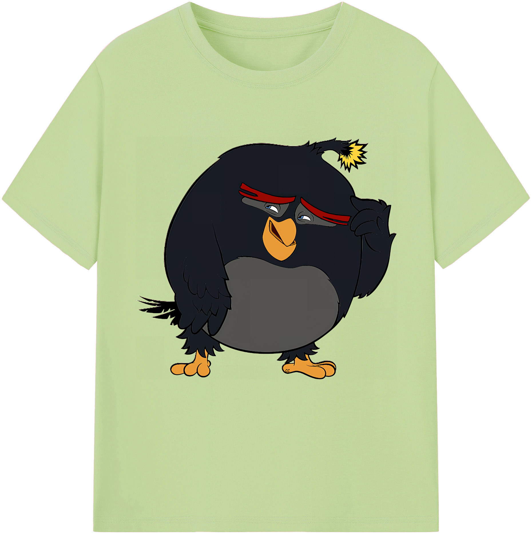 （画像用） Angry Birds アングリーバード 綿100％半袖Tシャツ（フロントプリント）